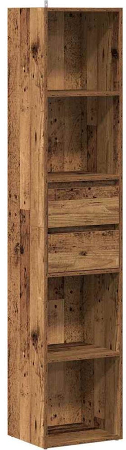 vidaXL - Boekenkast - 36x30x171 - cm - bewerkt - hout - oud - houtkleurig