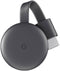 Google Chromecast 3 - Streaming Media Speler - Scherp en Vloeiend Beeld - Zwart