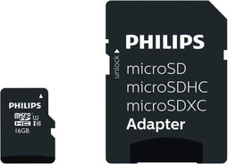 Philips Micro SDHC UHS-I U1 16GB - SDHC Class 10 - Tot 20MB/s overdrachtssnelheid