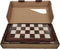 Kleine houten Backgammon koffer - Reiseditie - kleur ebbenhouten - Maat S 25cm - met sterke magnetische sluiting