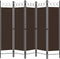 vidaXL - Kamerscherm - met - 5 - panelen - 200x180 - cm - bruin