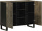 vidaXL - Dressoir - 90x33x75 - cm - massief - mangohout - zwart