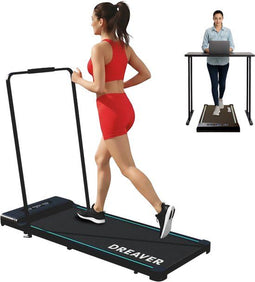 Dreaver 2-in-1 Loopband Inklapbaar 1-10km/u - Inclusief Beschermmat & E-book - Hardloopband -