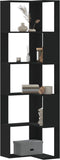 vidaXL - Boekenkast - 5-laags - hoek - 50x50x179 - cm - bewerkt - hout - zwart