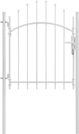 vidaXL - Poort - 1x1,75 - m - staal - wit
