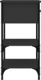 vidaXL - Nachtkastjes - 2 - st - 34x36x70 - cm - bewerkt - hout - zwart