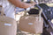 Organizer tas voor kinderwagen Mi bollito Bruin 15 x 24 x 40 cm