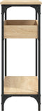vidaXL - Wandtafel - met - schap - 100x29x75 - cm - bewerkt - hout - sonoma - eikenkleur