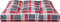 vidaXL - Palletkussen - 80x80x12 - cm - stof - ruitpatroon - rood