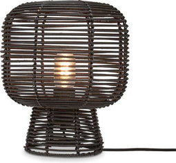 GOOD&MOJO Tanami - Tafellamp - Rotan Ø27cm - Zwart