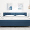 vidaXL - Hoofdbord - Met - Knopen - Tufted - Blauw - 180 - cm