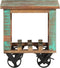 vidaXL - Bijzettafel - met - wielen - 40x40x42 - cm - massief - gerecycled - hout