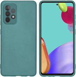 iMoshion Hoesje Geschikt voor Samsung Galaxy A52 (4G) / A52s / A52 (5G) Hoesje Siliconen - iMoshion Color Backcover - Donkergroen