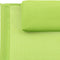 vidaXL - Ligstoel - met - kussen - staal - en - textileen - groen