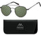 Montana S91C - Zonnebril - Aviator model -Zwart metaal- Lensbreedte 52 mm