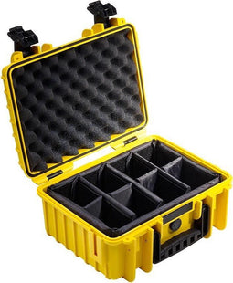 B&W International Type 3000 - Outdoor Case - incl. vakindeling - geel