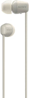 Sony WI-C100 - Draadloze oordopjes - IPX4 waterbestendig - Beige/Zwart