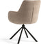 Furnihaus Olivia - Draaibare Eetkamerstoel - Armleuning 360° draaifunctie - Taupe