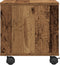 vidaXL - Printerstandaard - met - wielen - Oud - Hout - 41x32x33,5 - cm
