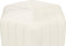 MURIETTA - Poef - Crème - Fluweel