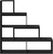 vidaXL - Kamerscherm - / - boekenkast - 4-laags - 143,5x29x143,5 - cm - hout - zwart