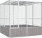 LuxeLivin' - Vogelkooi 302,5x324,5x211,5 cm gegalvaniseerd staal grijs