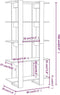 vidaXL - Boekenkast/kamerscherm - 80x30x160 - cm - bewerkt - hout - sonoma - eiken