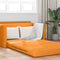 vidaXL - Vloersofa - Bed - 2-in-1 - Donkergeel - 124x71x78 - cm - Stof