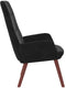 vidaXL Relaxfauteuil - Fluweel - Zwart - 70 x 77 x 94 cm (B x D x H)