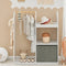 SoBuy KMB40-W - Kinderkledingkast - Multifunctioneel met Planken & Mand - Wit