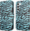 iMoshion Hoesje Geschikt voor Samsung Galaxy S22 Hoesje Met Pasjeshouder - iMoshion Design Bookcase smartphone - Meerkleurig / Black Blue Stripes