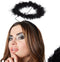 Dressforfun Hete Engel XXL - Verkleedkostuum Halloween - Mouwloze jurk met spaghettibandjes - Zwart met zilveren accenten