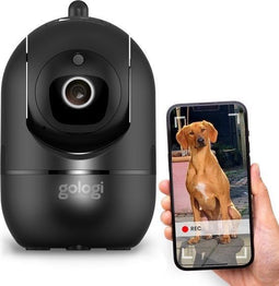 Gologi 2K Indoor Camera - Huisdiercamera - Nachtzicht - Zwart