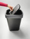 Rotho Twist - Afvalbak 50L - BPA-vrij - zwart/zilver