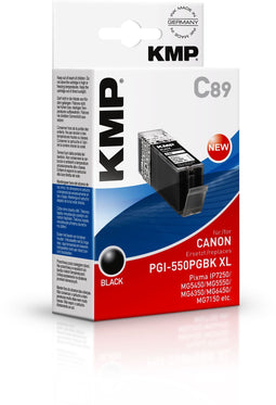 KMP C89 - Inktcartridge - Pigmentbasis - Zwart