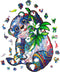 UNIDRAGON Houten Puzzel Voor Volwassenen Dier - Serieuze Panda - 318 stukjes - King Size 31x41 cm