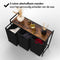 Brixy Wasmand 3 Vakken - Wassorteerder - Uitschuifbaar - Wasbox Metaal - 117L Inhoud - 90 x 33 x 70