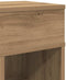 vidaXL - Nachtkastje - met - lade - 25x31x66 - cm - artisanaal - eikenkleurig