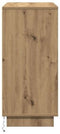 vidaXL - Dressoir - met - LED - Artisan - Eiken - 71x34,5x75 - cm - Gelaagd - Hout