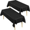 Partizzle 2x Plastic Wegwerp Tafelkleed - 274 x 137 cm - Waterafstotend - Zwart
