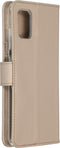 Accezz Hoesje Geschikt voor Samsung Galaxy A51 Hoesje Met Pasjeshouder - Accezz Wallet Softcase Bookcase - goud