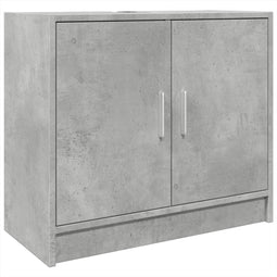 vidaXL - Wastafelkast - 63x29x55 - cm - bewerkt - hout - betongrijs