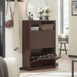 SoBuy Buin - Schoenenkast - 80x110x24 cm - Bruin