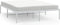 vidaXL - Bedframe - metaal - wit - 150x200 - cm