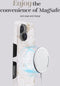 Mio by Mobilize Hoesje geschikt voor Apple iPhone 16e MagSafe Telefoonhoesje Hardcase | Mio by Mobilize Backcover | Geschikt voor MagSafe | Geschikt voor Draadloos Opladen met Magnetische Ring | MagSafe Case - White Roses | Wit