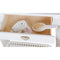 Kaptafel kind - met spiegel en kruk - 50x33x92,5 cm - wit