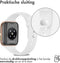 iMoshion Bandje Geschikt voor Oppo Watch 46 mm - iMoshion Siliconen band zilver knoopje - Wit