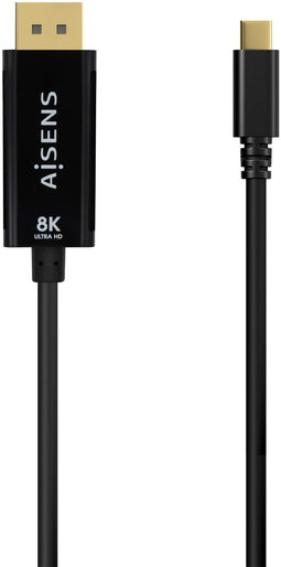 Aisens A109-0688 - USB Type-C naar DisplayPort Kabel - 0,8 m 7680 x 4320 Pixels 60 Hz - Zwart