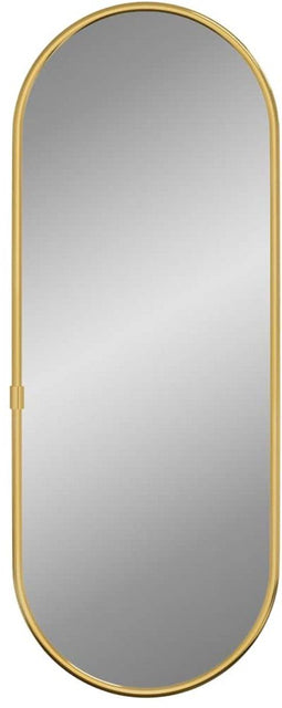 vidaXL - Wandspiegel - 40x15 - cm - ovaal - goudkleurig