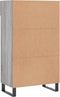vidaXL - Schoenenkast - 60x35x105 - cm - bewerkt - hout - grijs - sonoma - eikenkleur